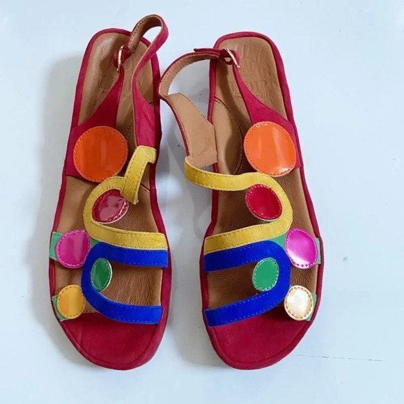 NEW L’Amour Des Pieds Darrius Multicolor Leather Comfort Sandal size 39.5 US 9 - Picture 2 of 10